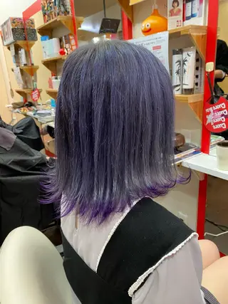 ミディアム ゆぴ☾‪/推しカラー /ハイトーンのヘアスタイル
