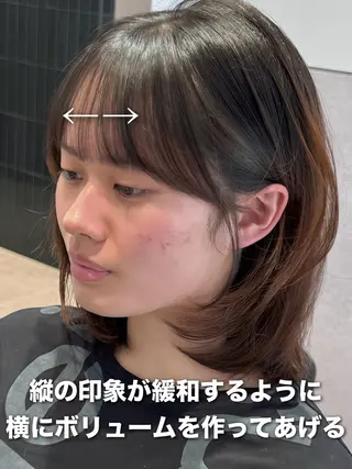 セミロング 映える顔まわり/前髪 特化 💗 ユキマのヘアスタイル