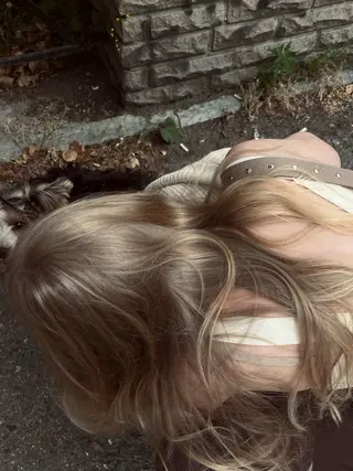 カラー 🥯縮毛/レイヤー/ ベージュヘア🥯のヘアスタイル