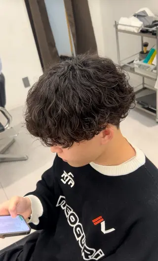 パーマ メンズ メンズ専門/パーマ 特化/栄/北出瑞貴のヘアスタイル