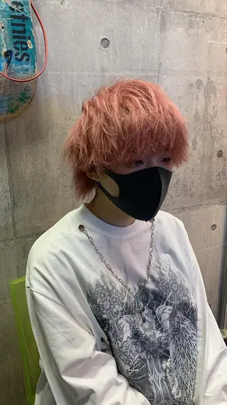 ショート カラー ハイトーン/メンズ/ ウルフ特化   小松のヘアスタイル