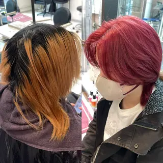 カラー ハイトーン/レイヤ ーTENSHOのヘアスタイル