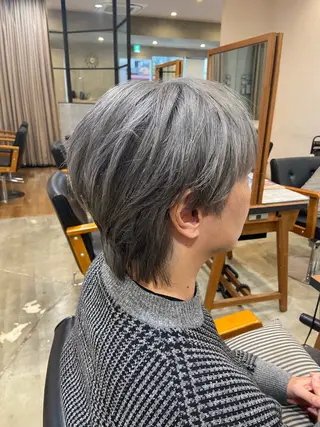メンズ ブリーチなし透明感 カラー✨山仲絢圭のヘアスタイル