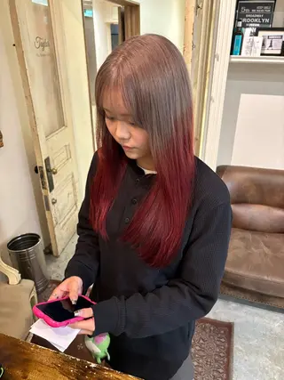 セミロング カラー ヘアアレンジ 🍫カトウ ケイゴ🍫のヘアスタイル