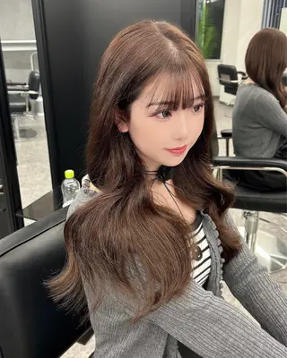 ロング カラー LANDS所属・nanaka 🤍韓国ワンホンヘアのヘアスタイル