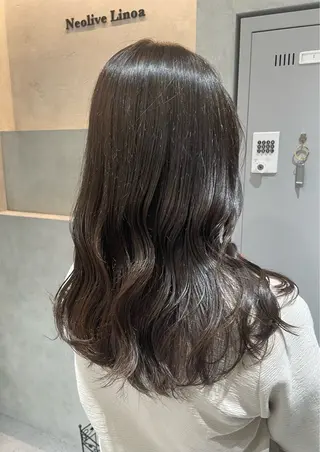 セミロング カラー 加藤 未夢のヘアスタイル