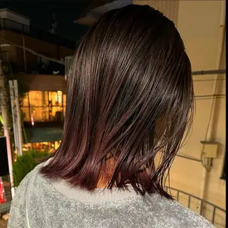 ミディアム カラー ボブハイトーン🦖 デザインMAMIのヘアスタイル