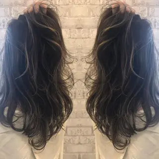 セミロング カラー EARTH 越谷店のヘアスタイル