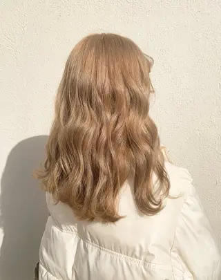 セミロング カラー パーマ 韓国ヘア rin🎀のヘアスタイル