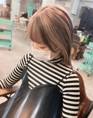 ミディアム カラー ヘアアレンジ 心斎橋美容室 Junのヘアスタイル