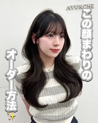 ロング カラー 韓国ヘア　紗希 🦋のヘアスタイル