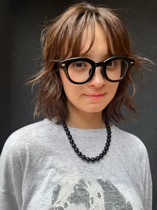 ショート パーマ 森貴裕/ベージュ/ パーマ/オリーブのヘアスタイル