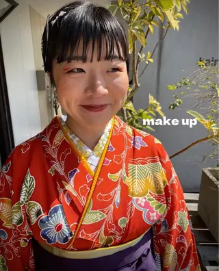 ショート カラー パーマ ヘアアレンジ maho🤍透明感 カラー/顔周りcutのヘアスタイル