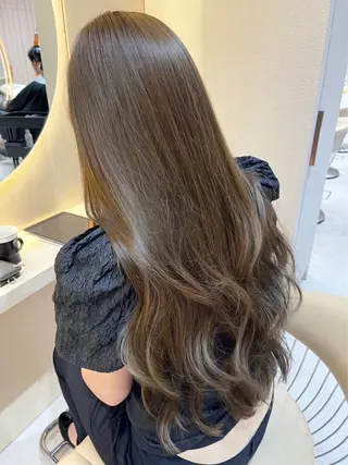 ロング 縮毛矯正/透明感/ 松葉 晃明のヘアスタイル