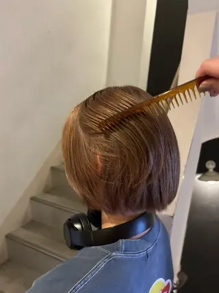 ショート カラー 愛結 暖色カラー🎀🩰のヘアスタイル