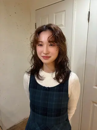 セミロング パーマ kaito パーマ募集！🔵のヘアスタイル