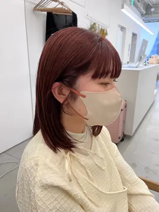 カラー Asumi/伏見 /ブリーチ/花屋併設のヘアスタイル