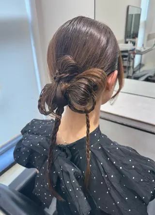 ヘアアレンジ 透明感カラー✨艶髪 制作🌱山根あゆみのヘアスタイル