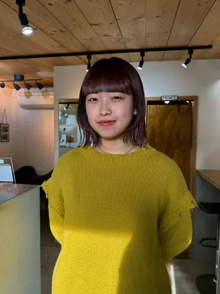 ミディアム カラー Rico / bob/グレージュのヘアスタイル