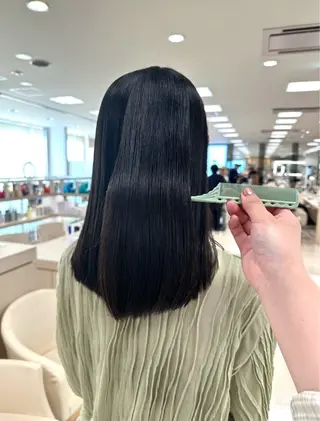 ロング カラー お悩み改善 黄金比みくのヘアスタイル