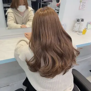 ロング メンズ 艶感ミルクティー🤍 色落ち綺麗🤍ともやのヘアスタイル