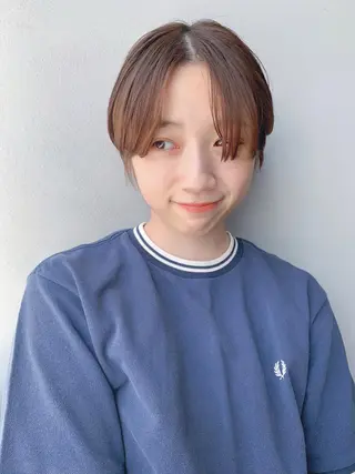 ショート カラー ボブパーマコテ巻き風 パーマNo1深江秀平のヘアスタイル