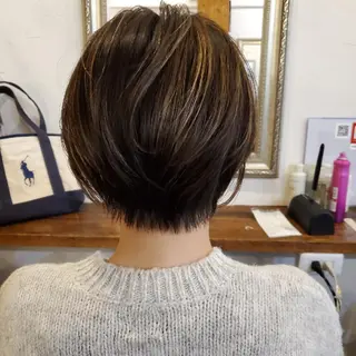 ショート カラー フリーランス所属・韓国ヘア レイヤー くびれヘアMATSUのヘアスタイル