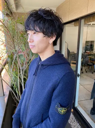 ショート メンズ カラー パーマ KOUSUKE /レイヤーカットのヘアスタイル