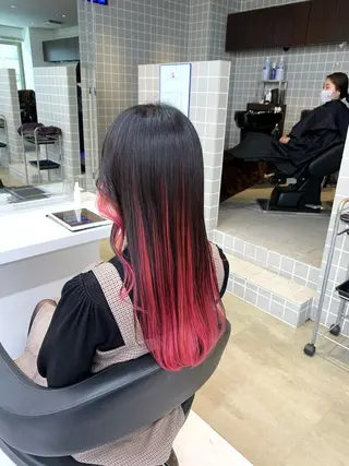 セミロング カラー ヘアアレンジ neon hair所属・🩵 JURI🩵のヘアスタイル