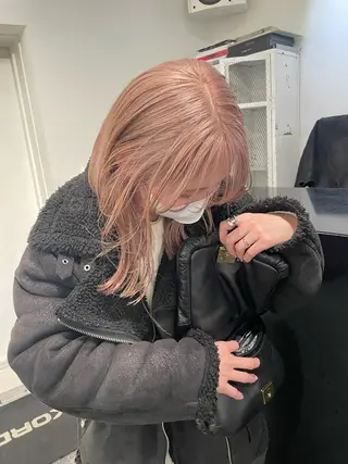 セミロング カラー パーマ ヘアアレンジ メンズ キッズ ネイル マツエク・マツパ アイブロウ 艶ハイトーン/ヘア アレンジAYAKAのヘアスタイル