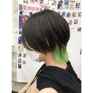 ショート カラー 推しカラー✨ オタク美容師ユウカのヘアスタイル