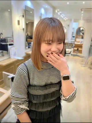 ミディアム ちのレイヤー/ハッ シュカット🌷💝のヘアスタイル