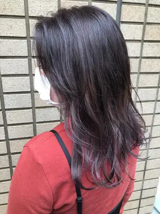 ミディアム カラー cyan SANAMIのヘアスタイル