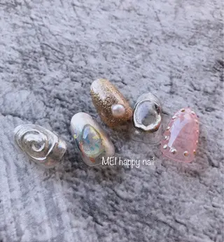 ネイル 北浦和 自爪育成ケアのネイルデザイン