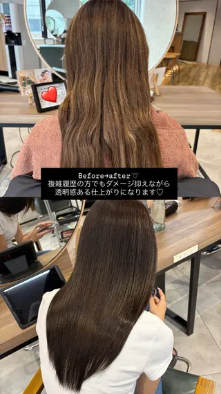 ロング 🧸艶ブリーチ/深み カラー🌺Noa🌺のヘアスタイル