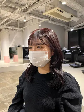 ミディアム 🟡ひろの/ツヤ カラー/髪質改善🟡のヘアスタイル