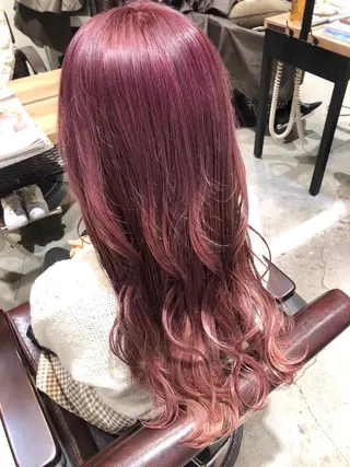 ロング カラー tomoka 推しカラーのヘアスタイル