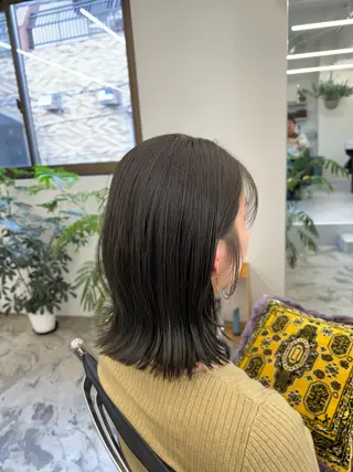 ミディアム Lann HAIR MAKE所属・ボブショート/岩崎 明生のヘアスタイル