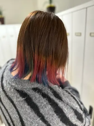 ショート カラー ブリーチ/艶カラー /縮毛矯正/みなのヘアスタイル