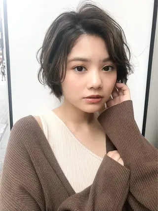 ショート 新宿/韓国レイヤー/ 顔周りカット松本美晴のヘアスタイル