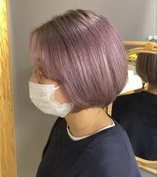 カラー ミディアム パーマ CEINE PATHのヘアスタイル