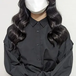 ロング 髪質改善/お呼ば れヘア/透明感カラーのヘアスタイル