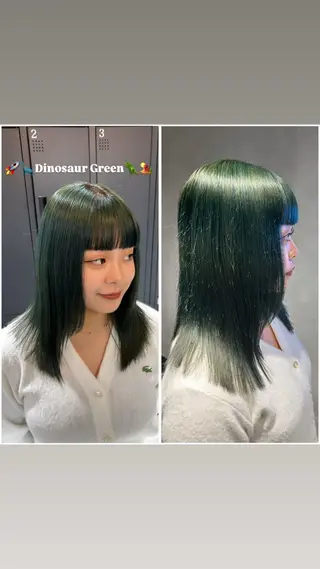 ミディアム カラー 茅ヶ崎/ハイトーン/ Ramuのヘアスタイル