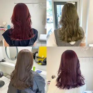 セミロング カラー Koto🌿 ブリーチなしカラーのヘアスタイル