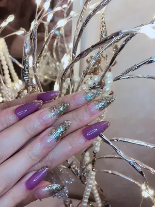 ミディアム ネイル 長さ出し専門 nynaのネイルデザイン