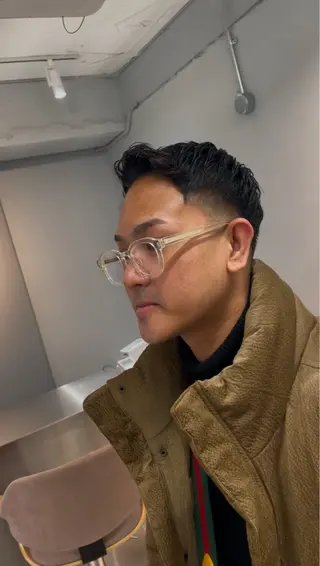 ショート パーマ メンズ フェードカット/メン ズパーマ/森巧真のヘアスタイル