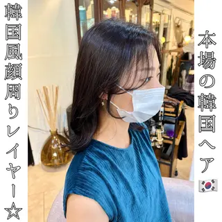 セミロング 本場の韓国ヘア 🇰🇷チ・ヨンジュのヘアスタイル