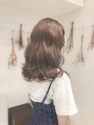 セミロング カラー はだゆうき @hadadan08のヘアスタイル