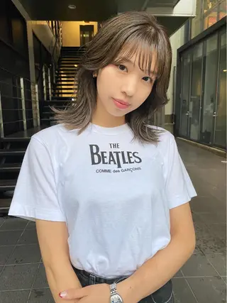 ミディアム カラー パーマ ヘアアレンジ メンズ キッズ ネイル マツエク・マツパ umu.［韓国ヘア /ダウンパーマ］のヘアスタイル