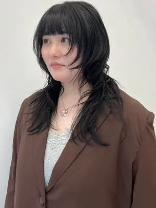 セミロング カラー HARU//原宿🤍 リピート率NO.1のヘアスタイル